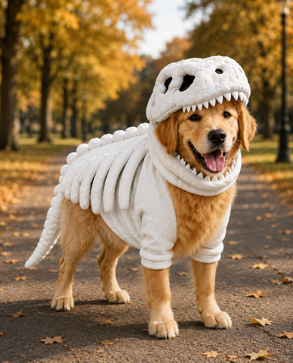 🦖Pet skull skeleton hat Halloween doll headgear