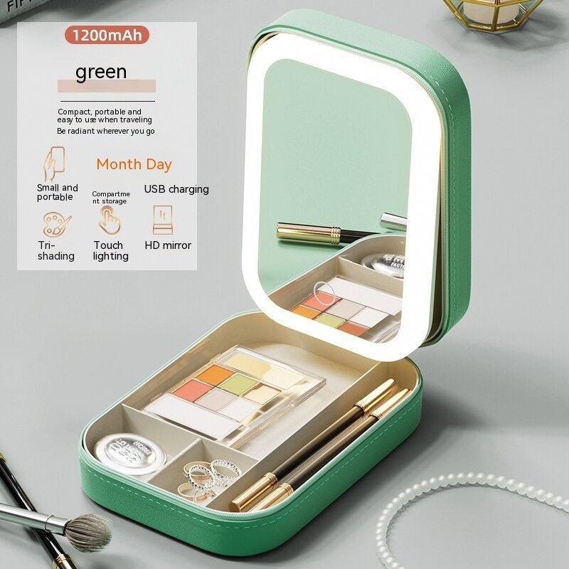 Mirror Light Portable Makeup Box