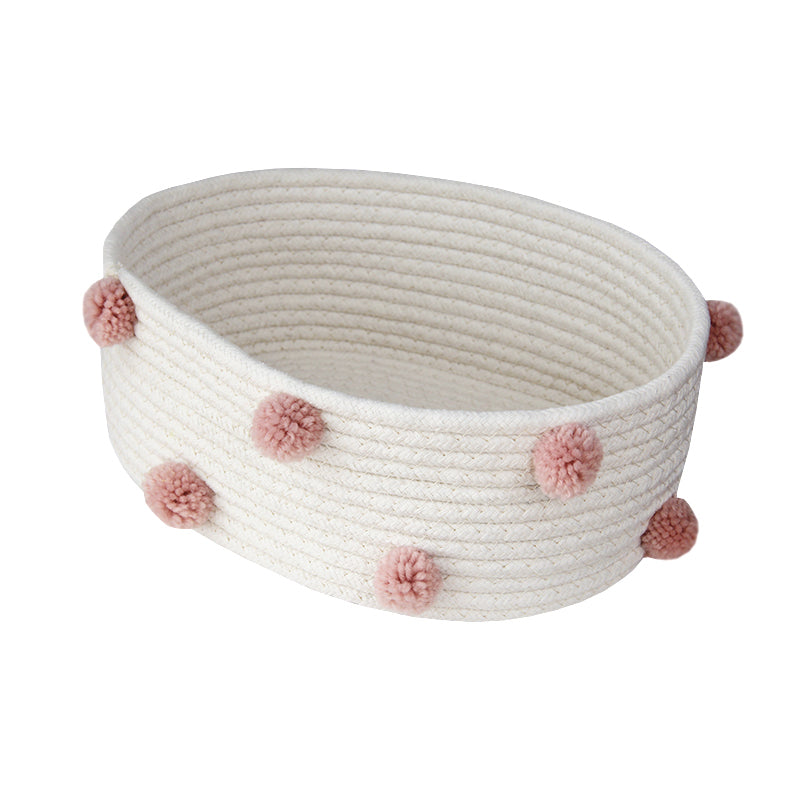 Pompom Cotton Basket