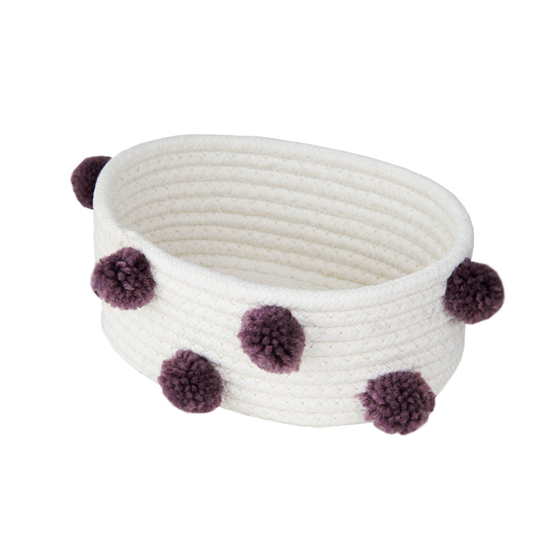 Pompom Cotton Basket