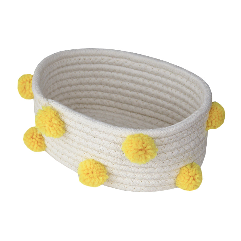 Pompom Cotton Basket