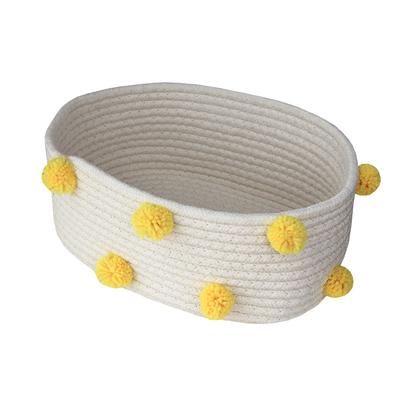 Pompom Cotton Basket